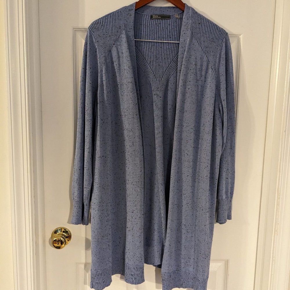 89th & Madison Plus Size Cardigan, Blue, 2X